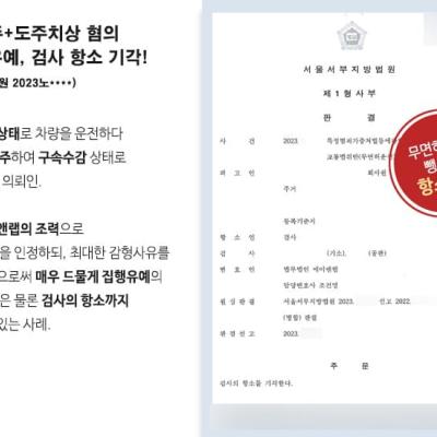 무면허음주뺑소니 구속됐으나 1심 집행유예+검사 항소 기각